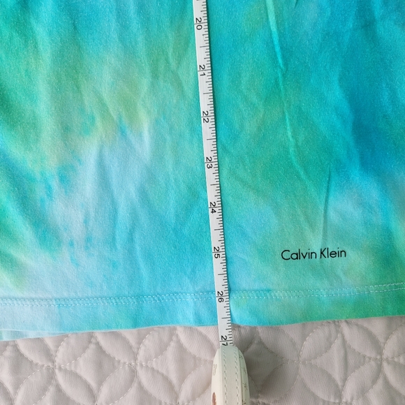 Large Calvin Klein Blue Green Tie Tyed T-Shirt - Picture 10 of 10